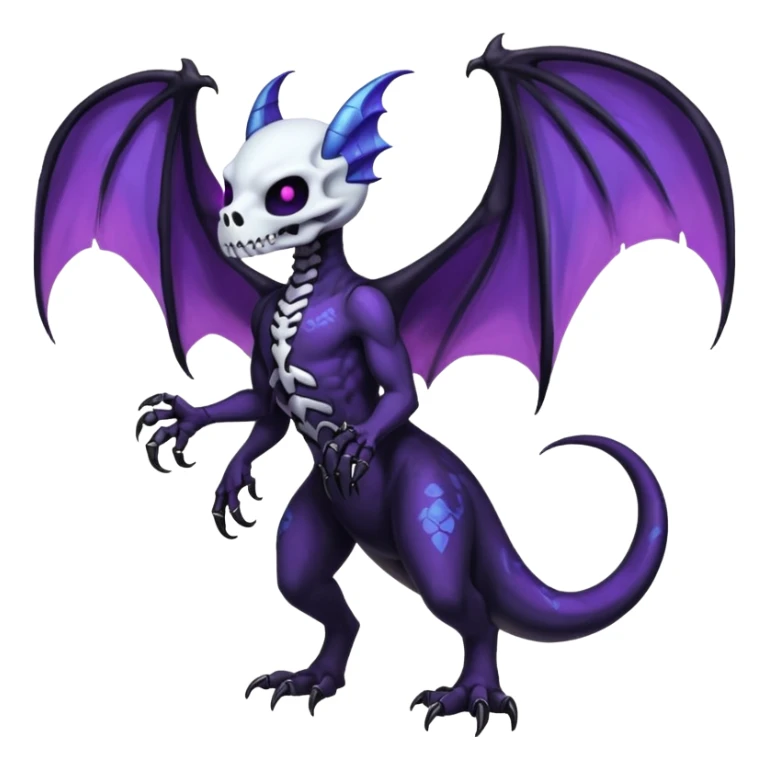 Nebulae Salandit-Duskull-Noibat-Fakémon-hybrid-creature (full body)  sticker