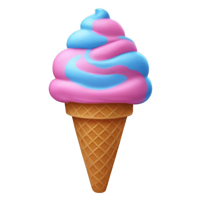pink and blue ice cream swirl sticker
