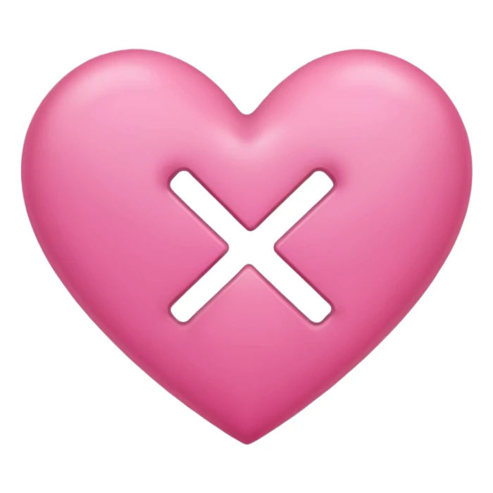 un coeur rose barré sticker