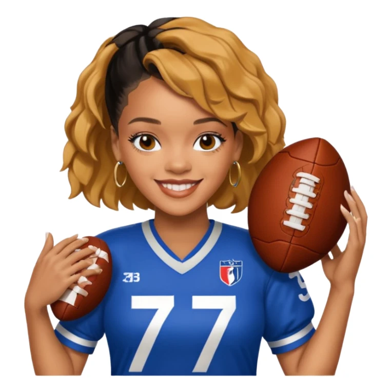 Rihanna in a football jersey  sticker