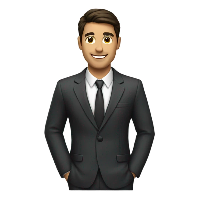 Brunette man wearing a suit holiday money  sticker