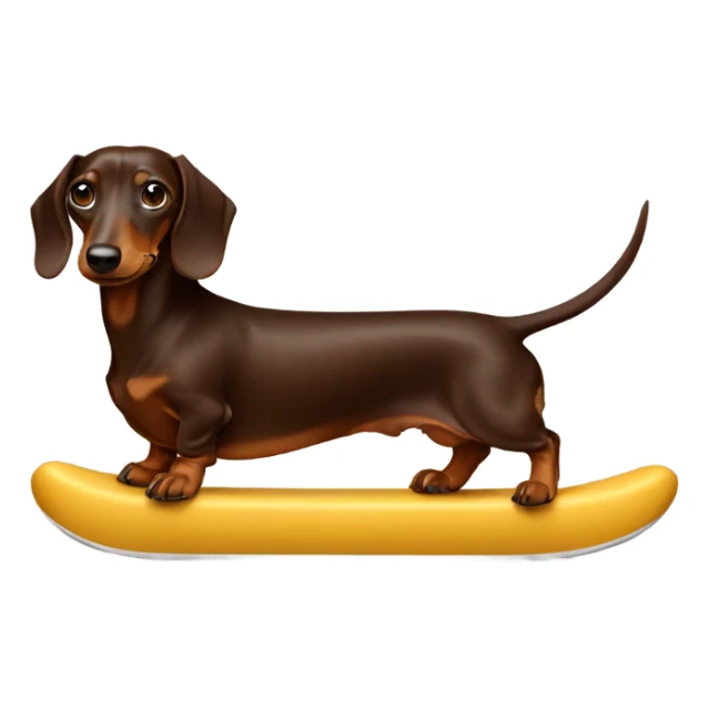 chocolate and tan dachshund wearing nikes sticker