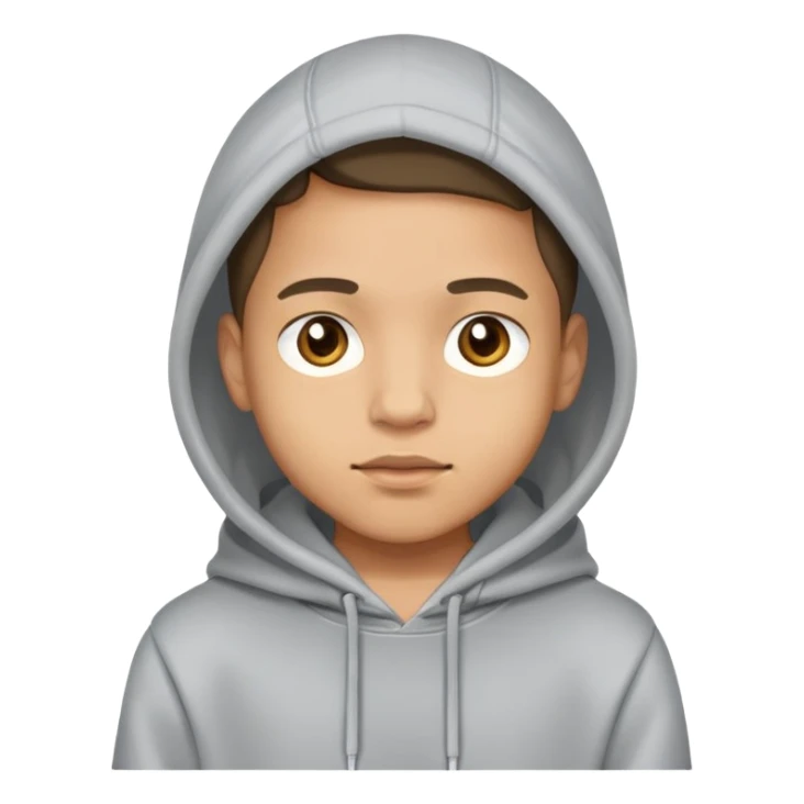 Light skin Boy wearing hoodie sticker