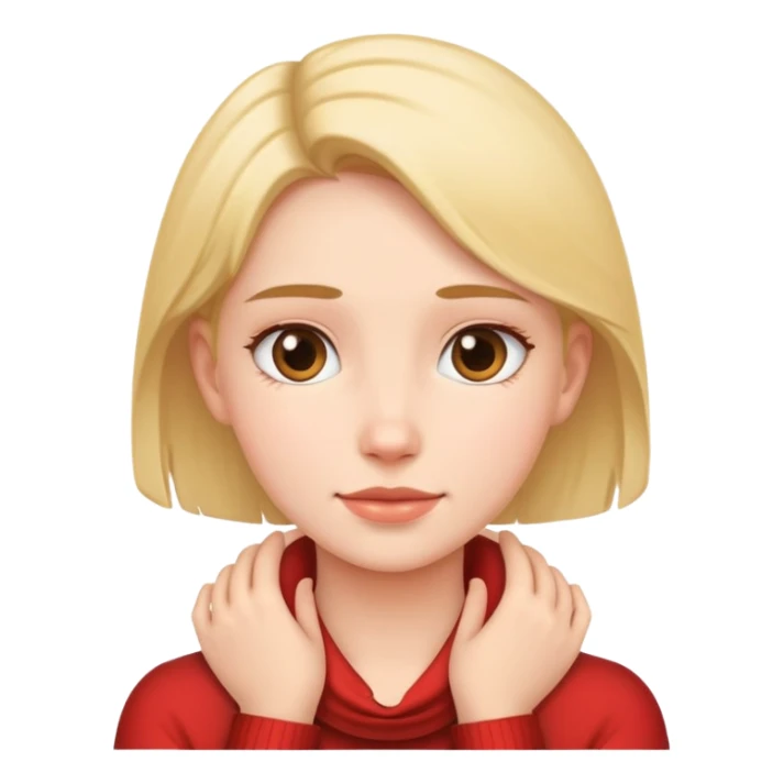 girl with hands around her neck  sticker