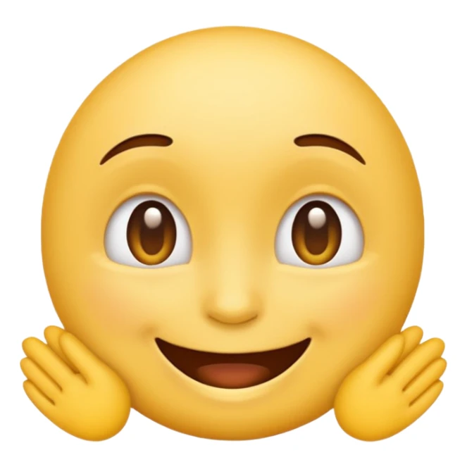 Classic emoji face, oversized and painfully tight smile sticker