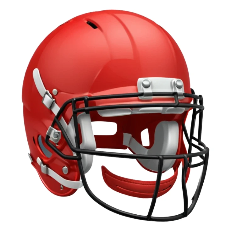 College football player helmet in light red color sticker