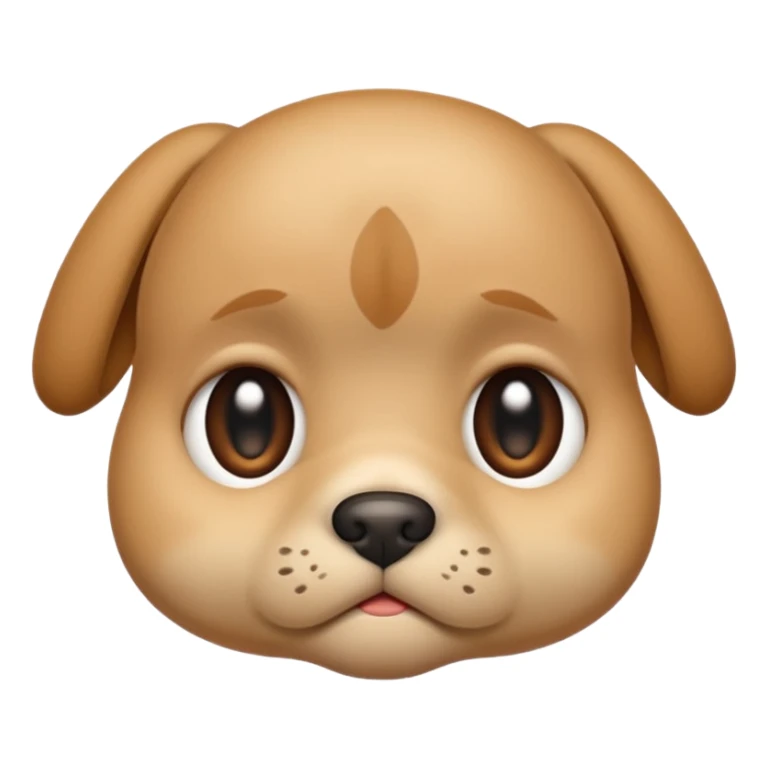 sad face with a big pouty bottom lip, and puppy eyes sticker