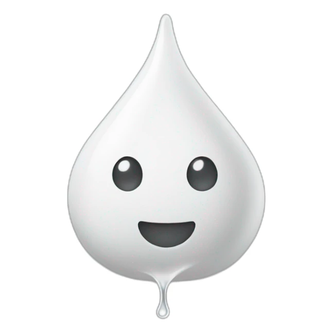 Drops of White viscous liquid sticker