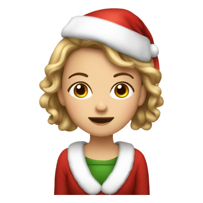 Ragazza pazza decorata per Natale sticker