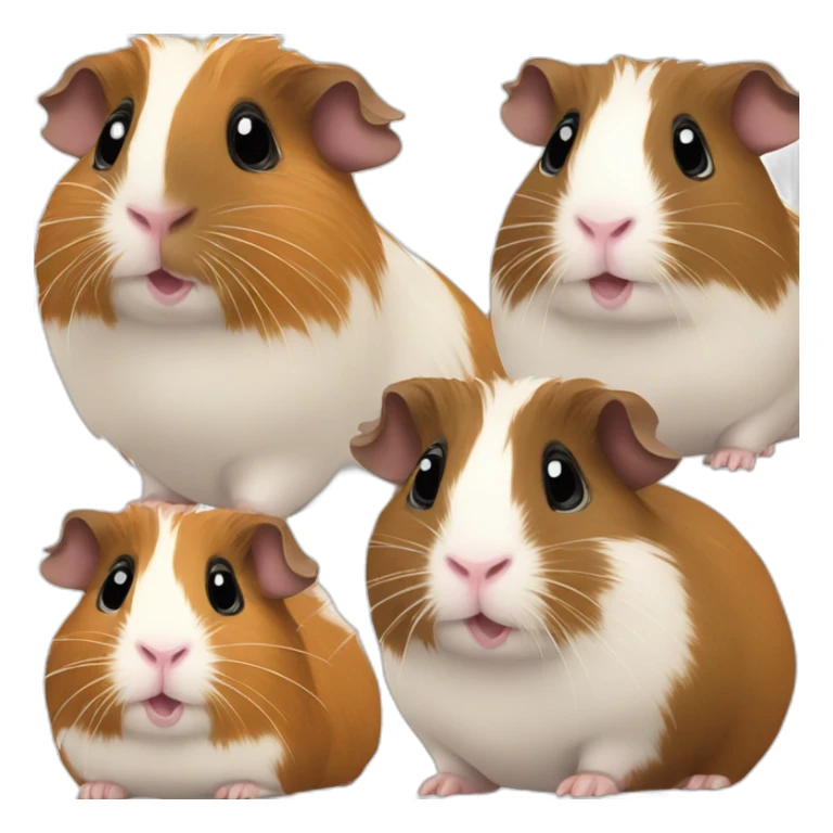 a family of guinea pigs sticker
