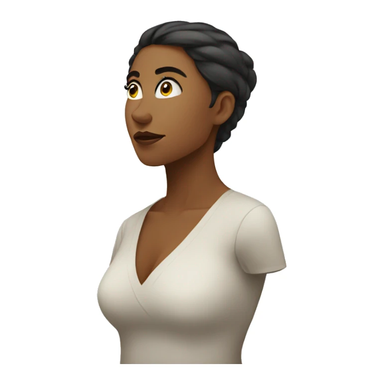 Side profile women looking side eye at the camera  sticker