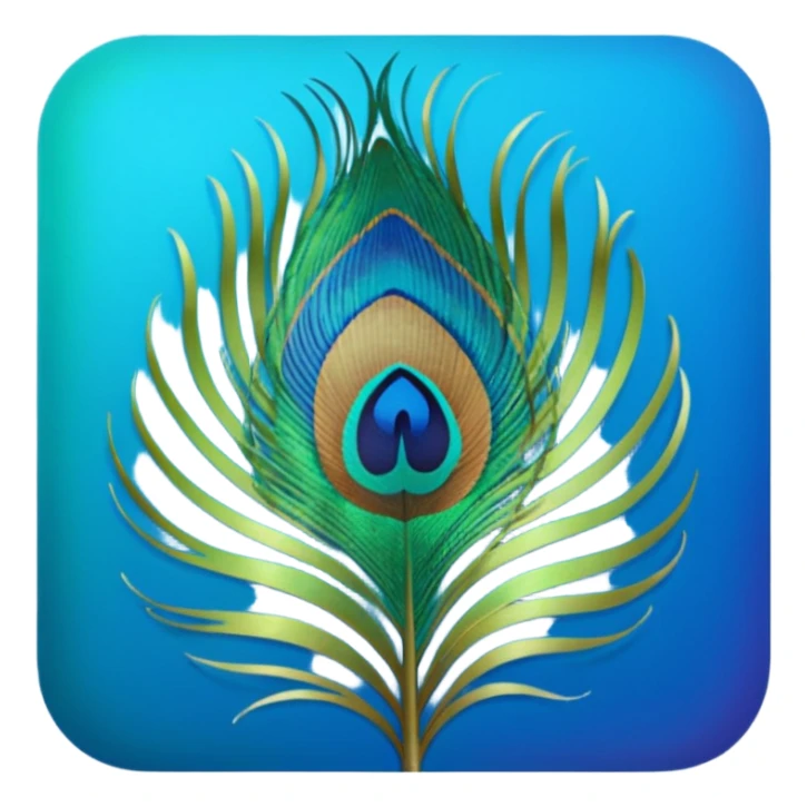 Peacock feather emoji sticker