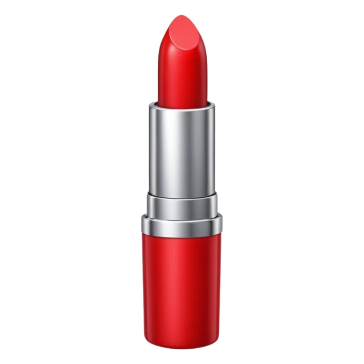 lipstick bullet, polished silver chrome, sexy beauty symbol sticker