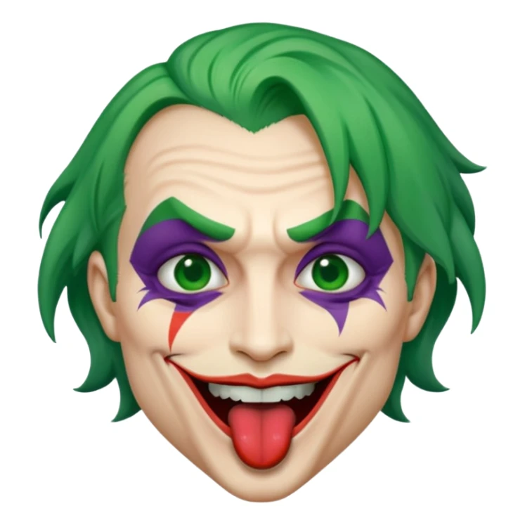 Joker looking at you with lust tongue out sticker