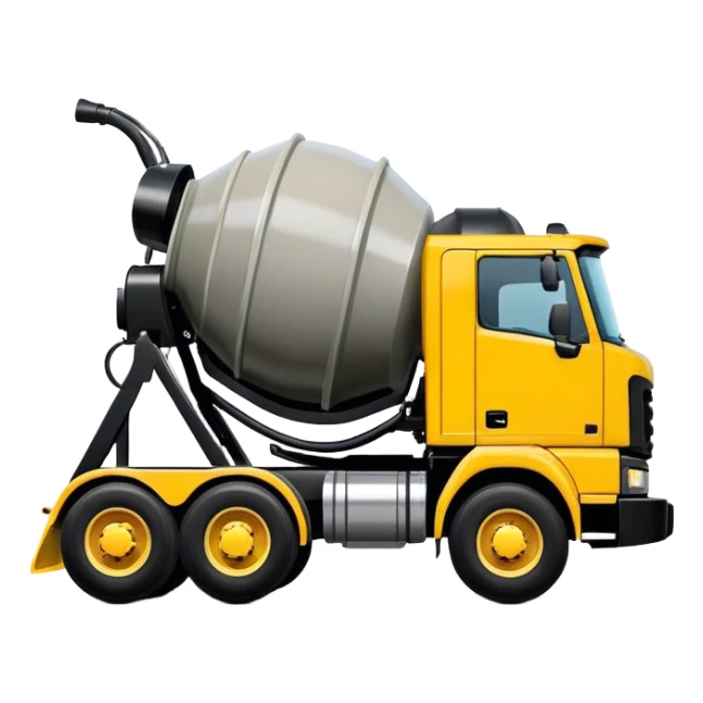 Cement Mixer - Mack Granite (Model Year: 2022) (Iconic colour: Yellow and black) sticker