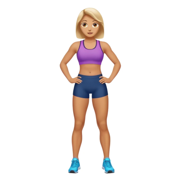 a female thigh emoji, athletic, close up sticker