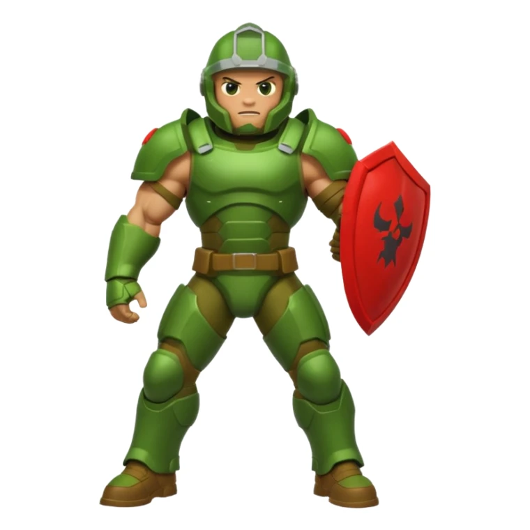 Create an emoji of doom guy in video games with a full body  sticker