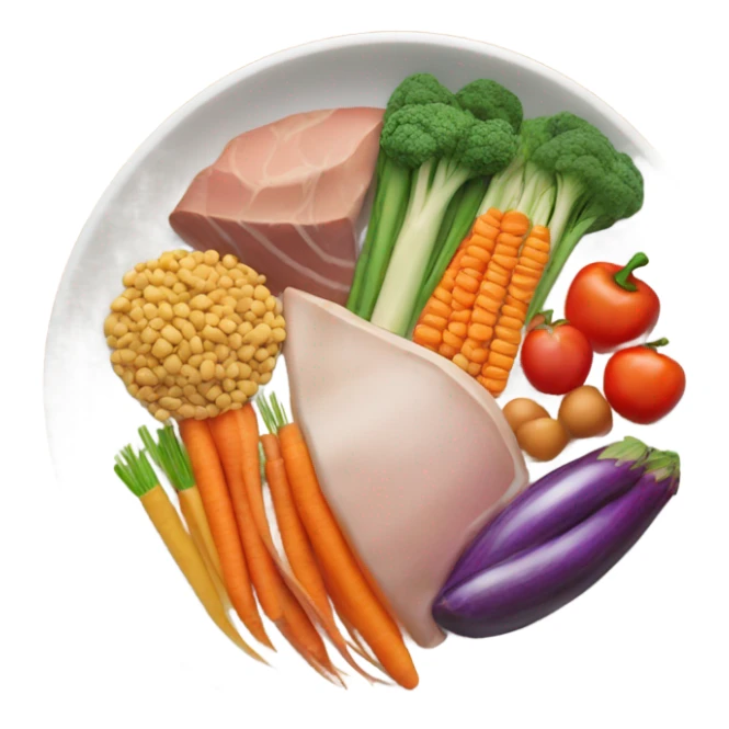 a large plate of healthy food sticker