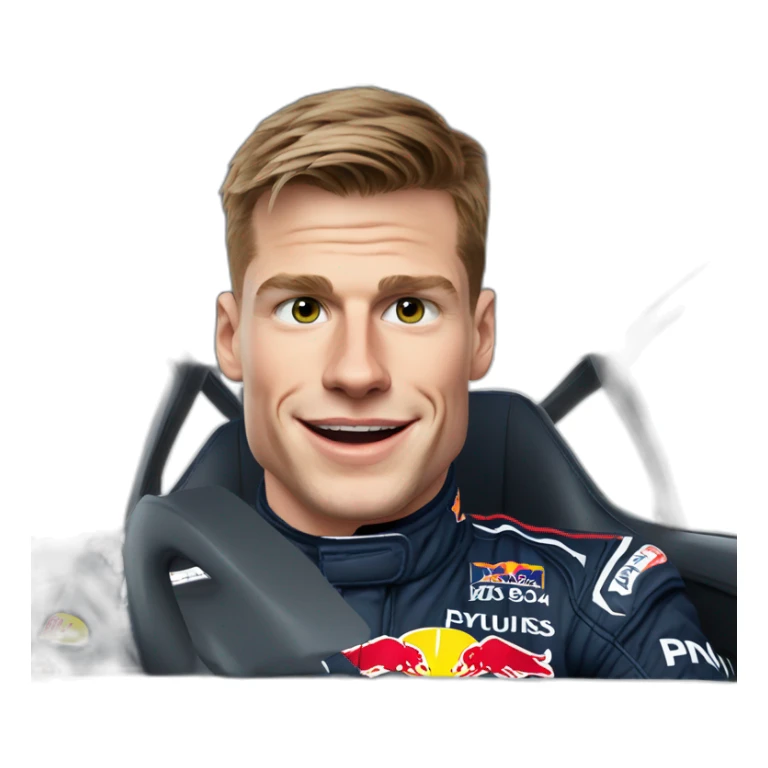 Max verstappen f1 driver in a car sticker