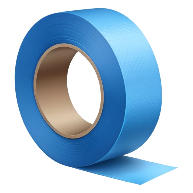 A roll of blue adhesive tape sticker