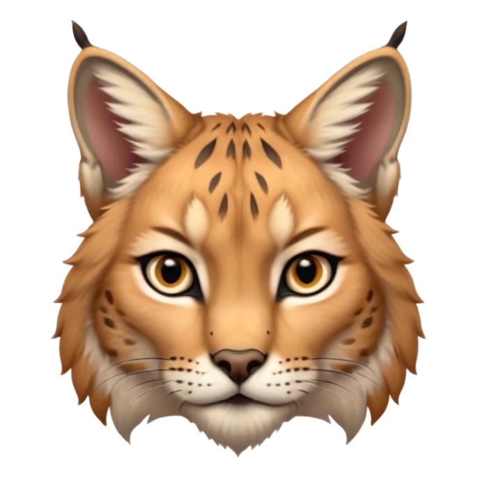 A high-resolution photo-realistic digital illustration of a majestic lynx, chest upward A high-resolution, photo-realistic digital illustration of a majestic young Eurasian lynx, shown from the shoulder upwards with markings sticker