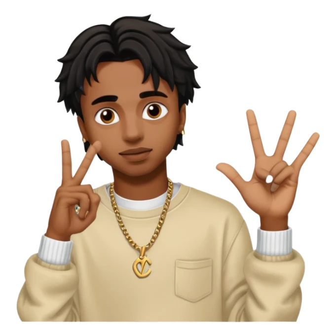 Playboi carti yvl hand sign sticker