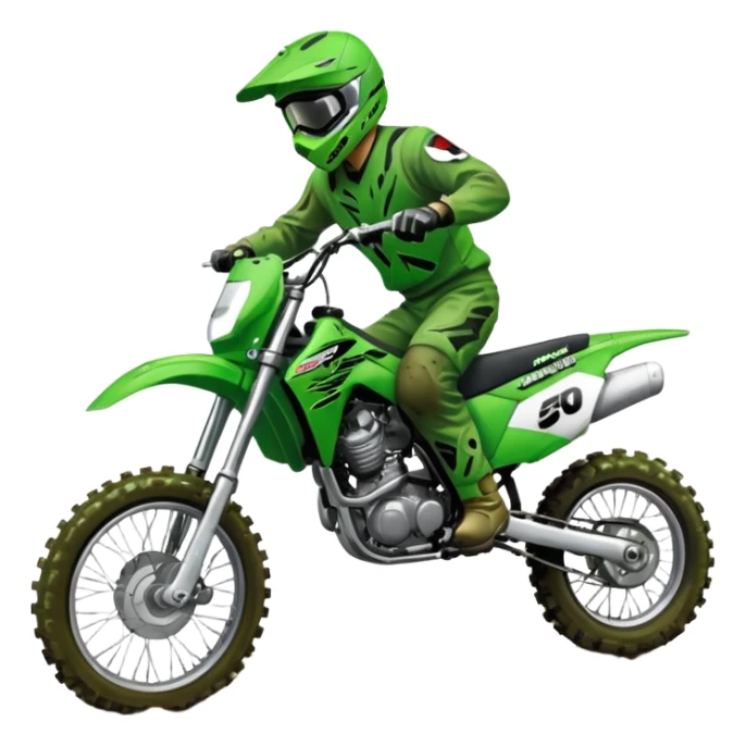 green kawasaki 250 dirt bike sticker
