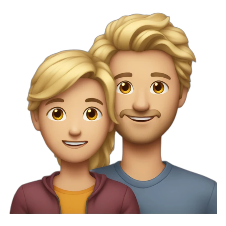 Anya with his father sticker