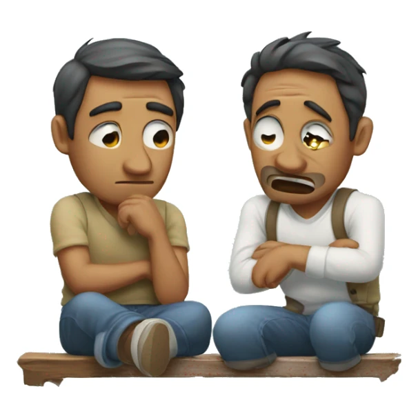 Men who cry trying to fix a broken heart with his wife sticker