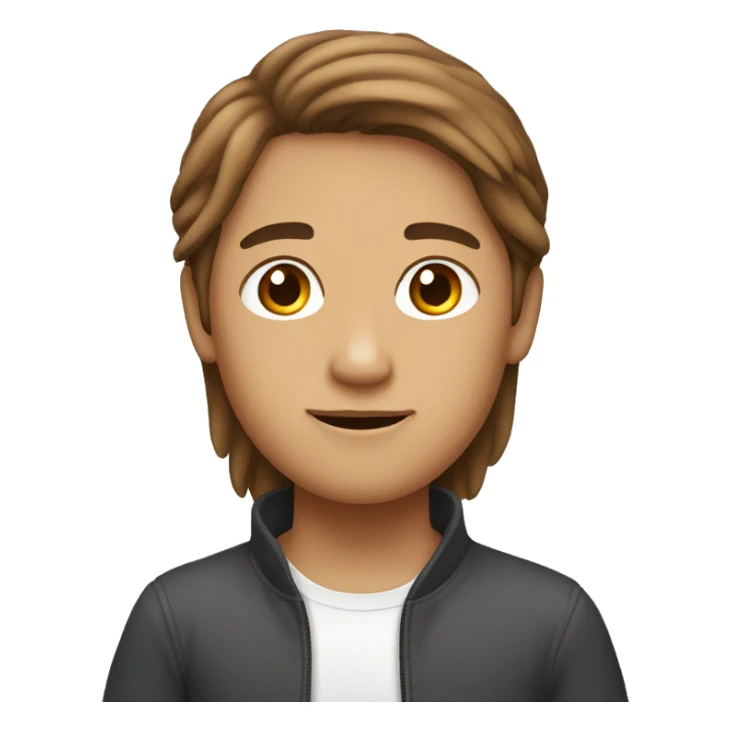 Brown haird asian girl with brown haired white guy sticker