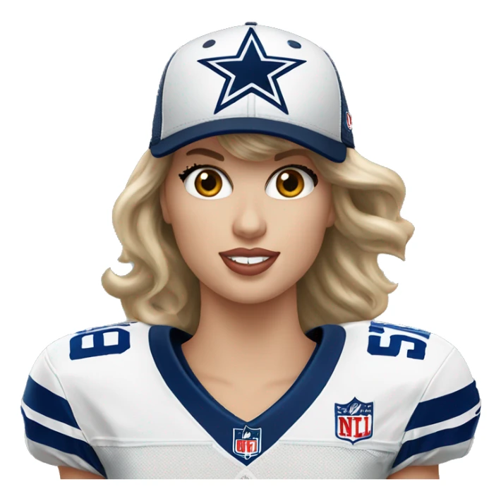 taylor-swift-in-nfl-cowboys-jersey sticker