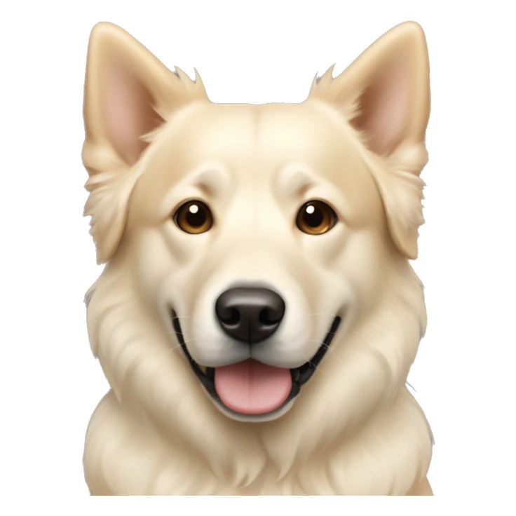 light color retriever and jindo mix with cream face and body sticker