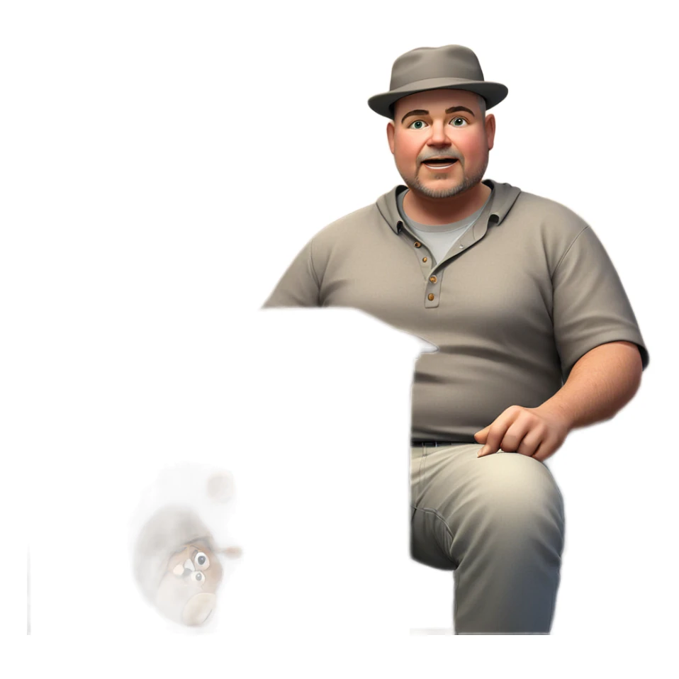 boy in hat indoors sticker