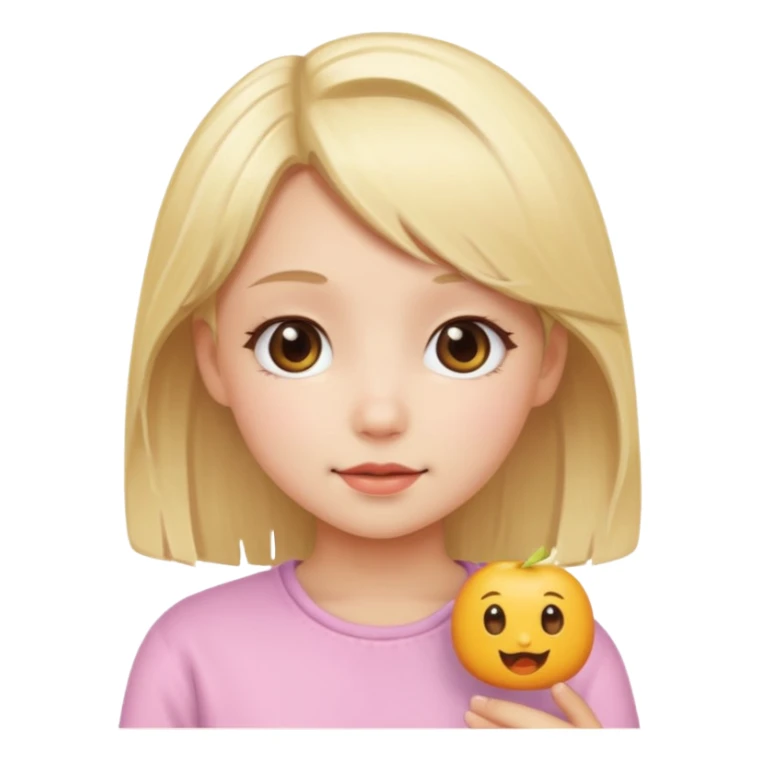 Cute blonde girl kawaii sticker
