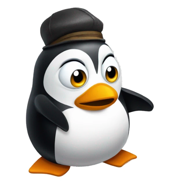 pinguino del madagascar che piange con le lacrime sticker