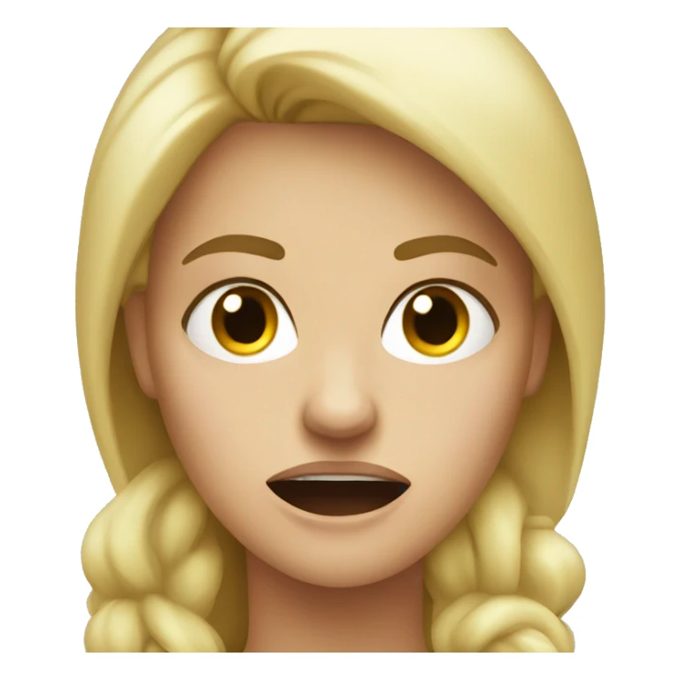 Angry blonde woman sticker