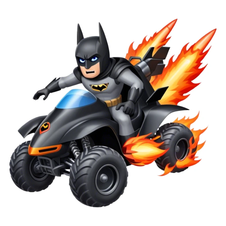 ATV QUAD batmobile rocket at take-off in fire france ! sticker