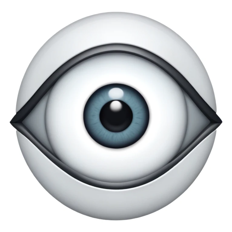 evil eye emoji but in neutral colors sticker