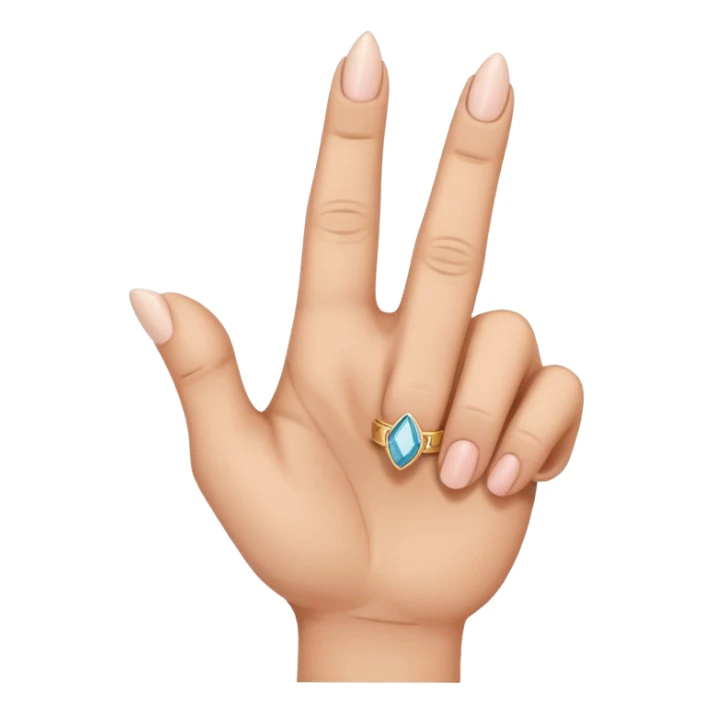 A hand with only the middle finger, the thumb, and the pinky pointed up. The ring and index fingers are down sticker