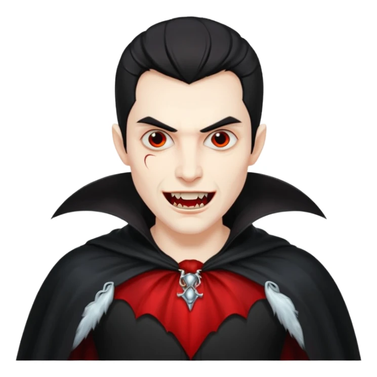 Vampire dracula – Pale figure with fangs and cape sticker