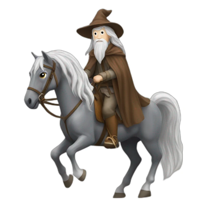 horse riding gandalf sticker