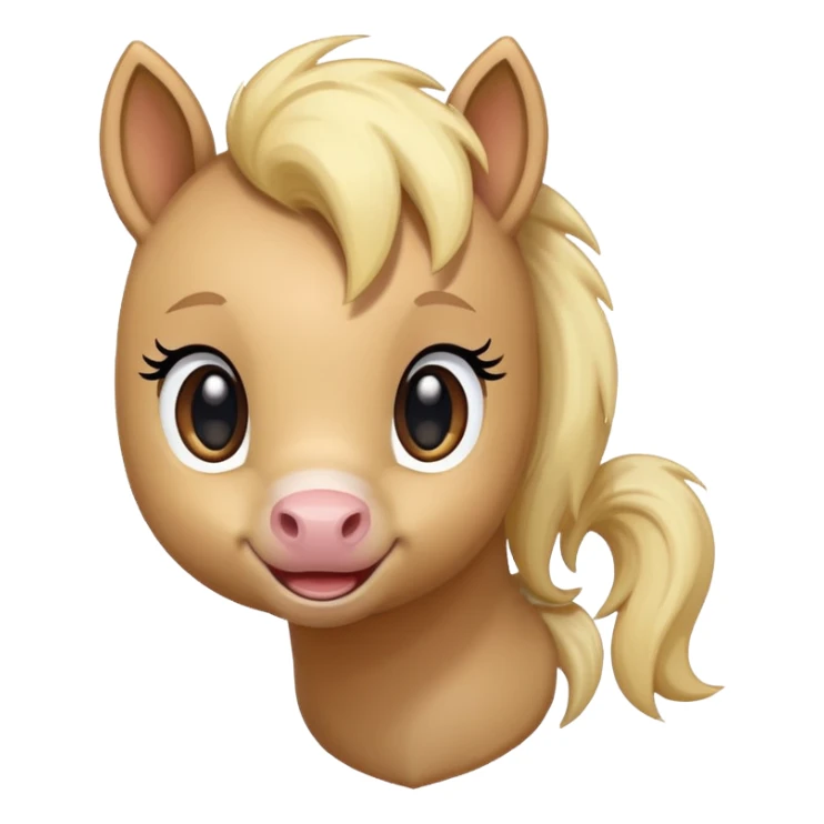 cartoon pony with Pokémon markings, round cheeks, friendly smile sticker