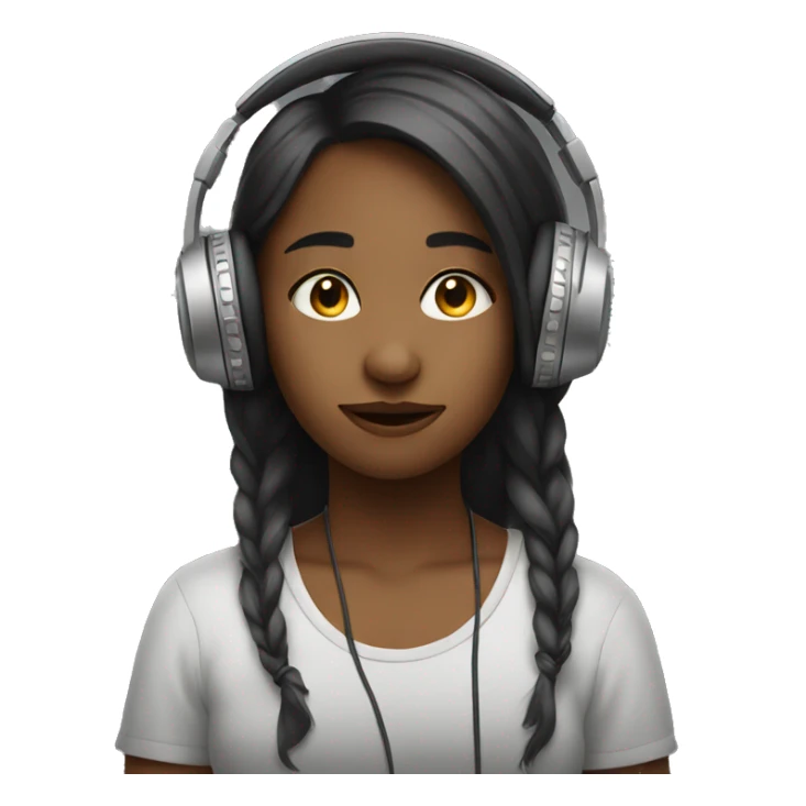 girl listen to music  sticker