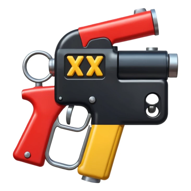 i want to make an X letter using 2 gas pump   pistols sticker