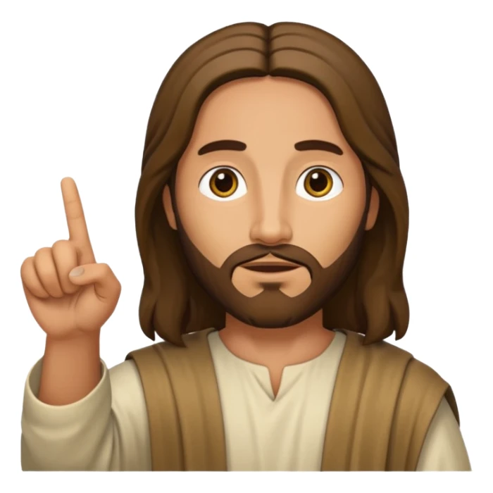 jesus pointing in front of him sticker