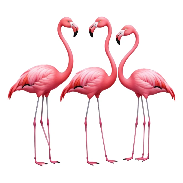 group of flamingos standing together sticker