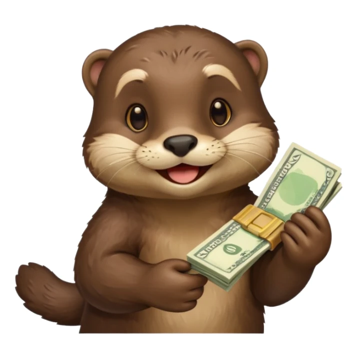 generate a take my money otter emoji sticker