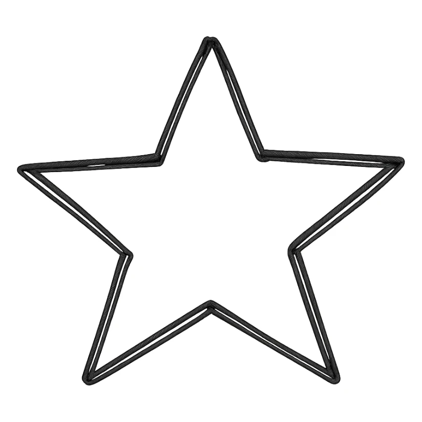hand drawn outlined icon of a pink star, no fill sticker