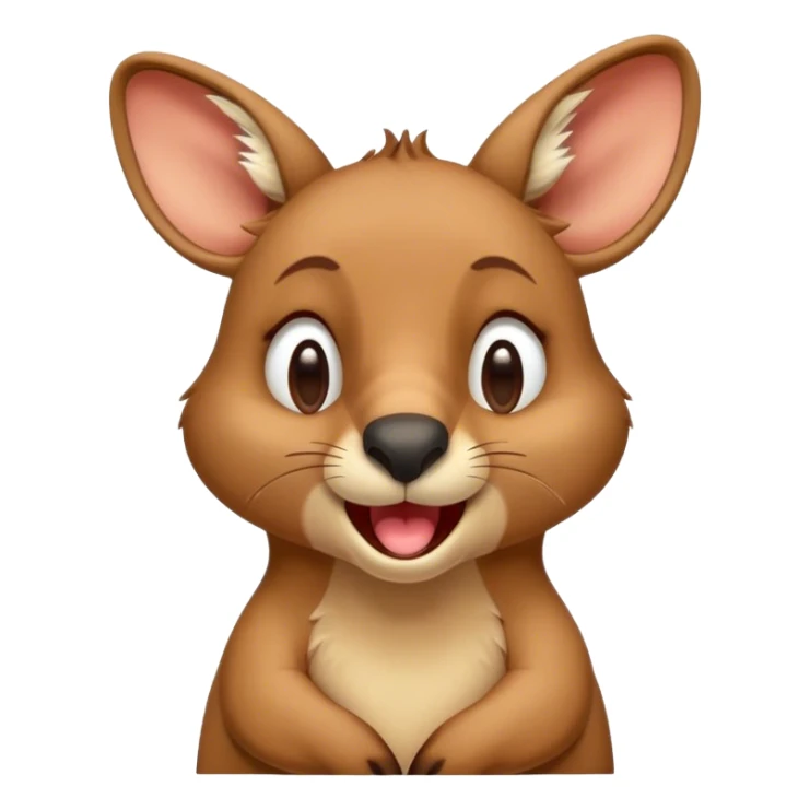 Cinematic Realistic Cute Yawning Kangaroo Portrait Emoji, Head tilted slightly with a dramatic, wide-open yawn, showcasing a soft, textured tawny coat with gently drooping ears and half-closed, drowsy eyes, rendered in exquisite natural detail, high shine, relaxed yet expressive, styled with a dash of rustic charm, soft glowing outline, capturing the essence of a sleepy yet affectionate kangaroo that appears ready to stretch out and settle into a peaceful nap! sticker