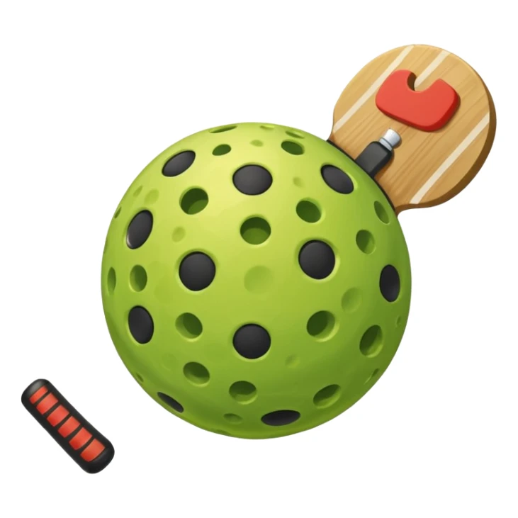 pelota de pickleball Verde sola sticker